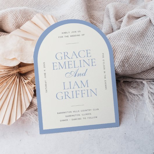 Modern Border Elegance bruiloft uitnodiging