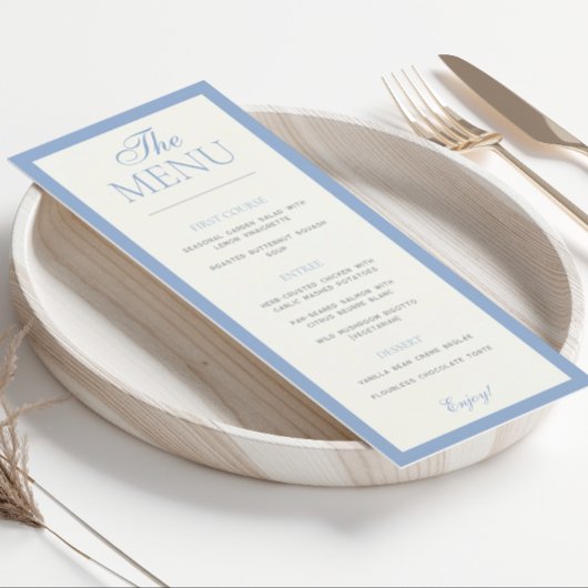 Modern Border Elegance Wedding Menu