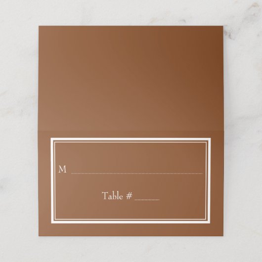 Modern Border Minimalist Brown Wedding (Buitenkant ongevouwen)
