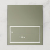 Modern Border Minimalist Green Wedding (Buitenkant ongevouwen)
