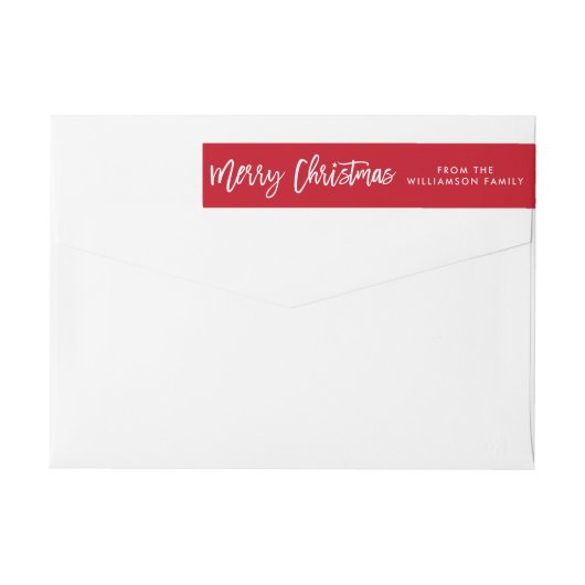 Modern Borstel Script Star Merry Christmas (Achterkant)