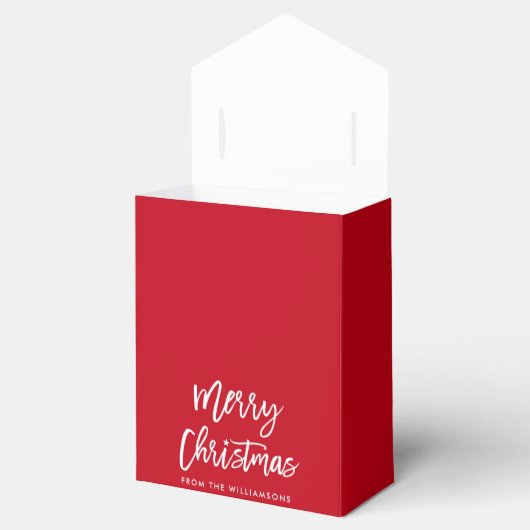 Modern Borstel Script Star Merry Christmas Bedankdoosjes (Geopend)