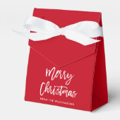 Modern Borstel Script Star Merry Christmas Bedankdoosjes (Voorkant Zijde)