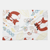 modern bos Dieren Fox Pattern Theedoek (Horizontaal)