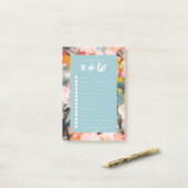 Modern Botanical Abstract Art To Do List Post-it® Notes (Op bureau)