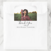 Modern Botanical Branch Photo Afstuderen Vierkante Sticker (Tas)