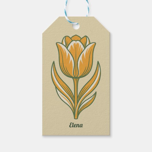 Modern Botanical Easter Blessings Cadeaulabel (Voorkant)