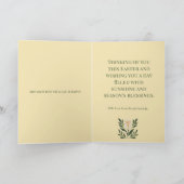 Modern Botanical Easter Blessings Kaart (Binnen)