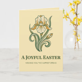 Modern Botanical Easter Blessings Kaart