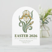 Modern Botanical Easter Blessings Kaart (Staand voorkant)