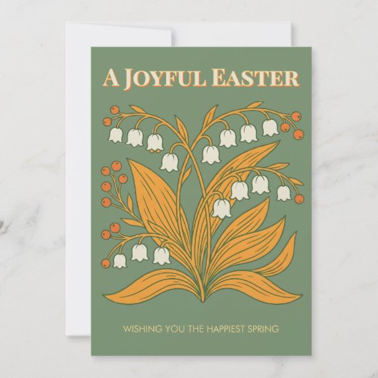Modern Botanical Easter Blessings Kaart (Voorkant)