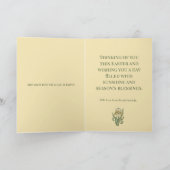 Modern Botanical Easter Blessings Kaart (Binnen)