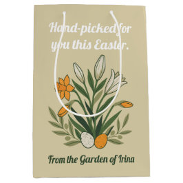 Modern Botanical Easter Blessings Medium Cadeauzakje