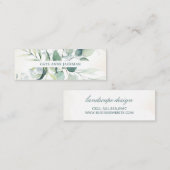 Modern Botanical Eucalyptus Greenery Elegant Mini Visitekaartje (Voorkant / Achterkant)