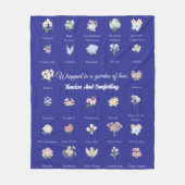 Modern Botanical Floral Fleece Deken (Voorkant)