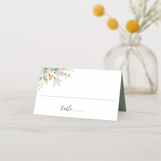 Modern Botanical Floral Lily Wedding (Voorkant)