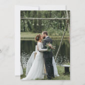 Modern Botanical Greenery Photo Married Christmas Feestdagenkaart (Achterkant)