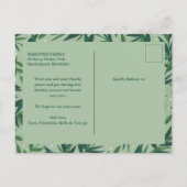 Modern Botanical Greenery Photo Merry Kerstmis Feestdagenkaart (Achterkant)