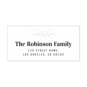 Modern botanisch adres rubberstempel  zelfinktende stempel