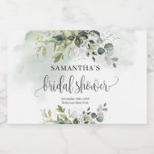 Modern botanisch groen bladgoud Vrijgezellenfeest Sparkling Wijnetiket (Enkel label)