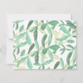 Modern Botanisch groen bruiloft dank u kaart (Achterkant)