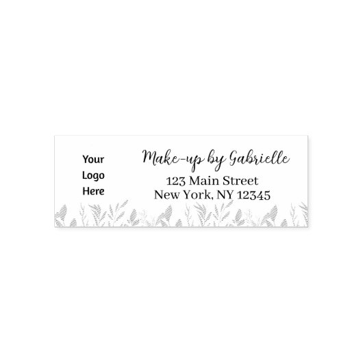 Modern Botanisch Logo Script Zelfinktende Stempel (Design)