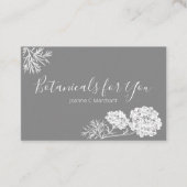 Modern Botanisch Script en Drawn Flowers UK/Euro Visitekaartje (Voorkant)