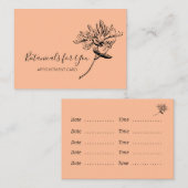 Modern Botanisch Script en Honeysuckle Visitekaartje (Voorkant / Achterkant)