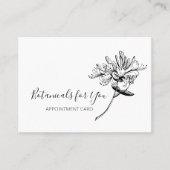 Modern Botanisch Script en Honeysuckle Visitekaartje (Voorkant)