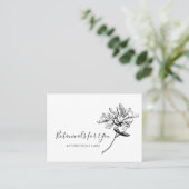 Modern Botanisch Script en Honeysuckle Visitekaartje (Staand voorkant)