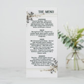 Modern botanisch trouwmenu , Trouwmenu Menu (Staand voorkant)