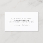 Modern Bourgogne Gold Border Visitekaartje (Achterkant)