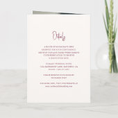 Modern Bourgondisch handgeschreven script Elegant (Achterkant)