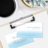 Modern Boutique Sky Blue Waterverf Business Informatiekaartje