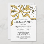 Modern Bow Gold Graduation Kaart (Voorkant)