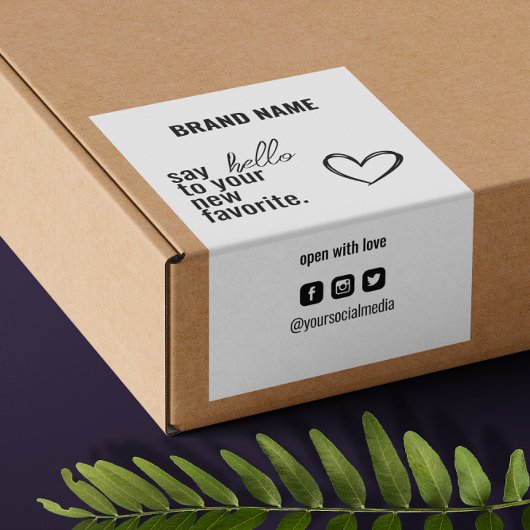 Modern Box Seal Verpakking Label Cut Sticker