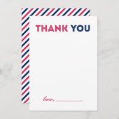 Modern Boy Baby shower - Dank je briefkaart (Voorkant / Achterkant)