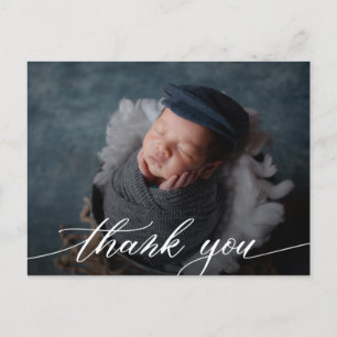 Modern Boy Baby shower Dank u Briefkaart