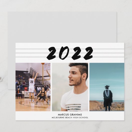 Modern Boy Class of 2022 Photo High School (Voorkant / Achterkant)