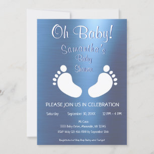 Modern Boy Oh Baby shower Baby Voeten Kaart