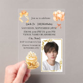 Modern Boy's 18th Birthday Photo Party Invitation  (In situ (ordinateur de poche))