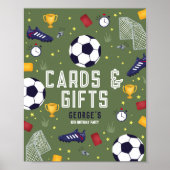 Modern Boys Soccer ball Cards & Gifts Poster (Devant)
