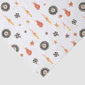 Modern Boys Trucks Racing Checkers Waterverf Tissuepapier (Detail)