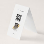 Modern Bracelet Display Prijs Label met QR en Logo Visitekaartjes (Achterkant)