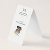 Modern Bracelet Display Prijs Label met QR en Logo Visitekaartjes (Voorkant)