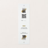 Modern Bracelet Display Prijs Label met QR en Logo Visitekaartjes (Buitenkant ongevouwen)