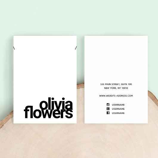 Modern Bracelet Ketting Bold Black en White Visitekaartje