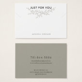 Modern Branch Earthy Bracelet Display Card (Devant & derrière)