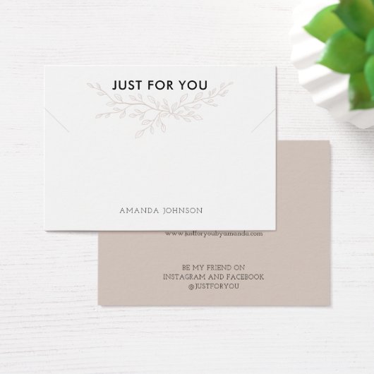Modern Branch Earthy Bracelet Display Card (Bureau)
