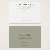 Modern Branch Earthy Bracelet Display Card (Devant & derrière)